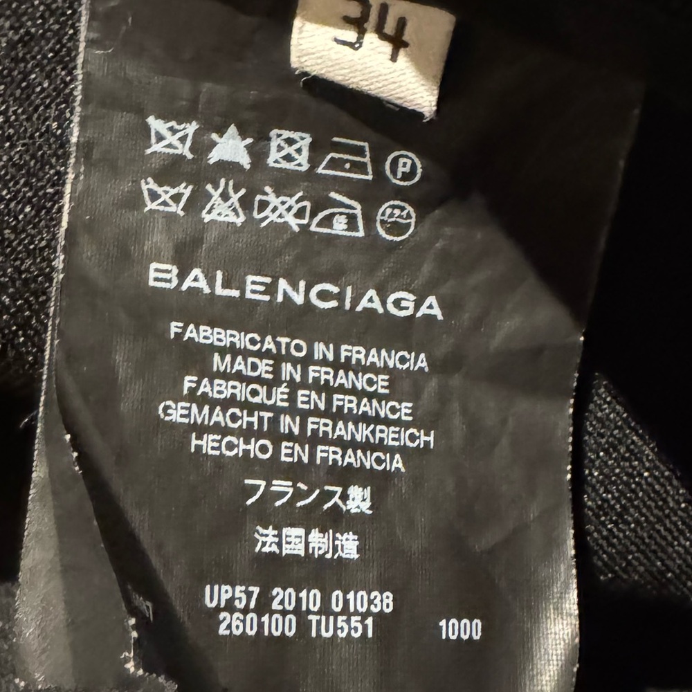 Like-New Balenciaga Tailored Tall Skinny Trousers in Black Size 34 (US 2 - XS) - Picture 8 of 9